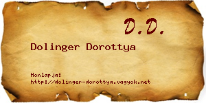 Dolinger Dorottya névjegykártya